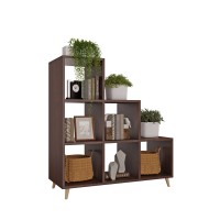 Bibliotecă scandinavă în trepte wenge - colecția Scandi