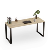 Birou cu picioare metalice - Artizan din stejar