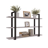 Raftul de metal beton loft triplu
