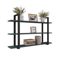 Raftul triplu metalic verde loft