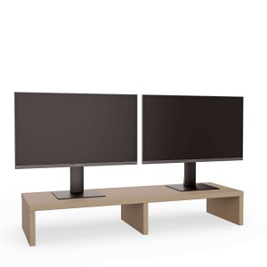 Suport dublu pentru monitor - Stejar de piatră