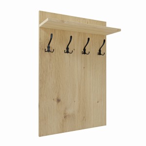 Cuier de perete vertical - Artizan din stejar - Pentru haine