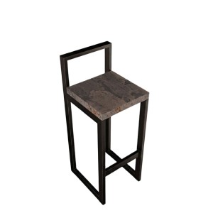 Hoker z oparciem beton rdzawy