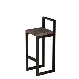 Hoker z oparciem beton rdzawy