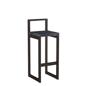 Hoker z oparciem beton czarny