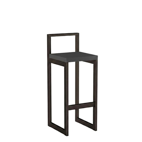 Grafit hoker z oparciem grafit