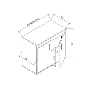 Wisząca łazienkowa szafka pod umywalkę kaszmir