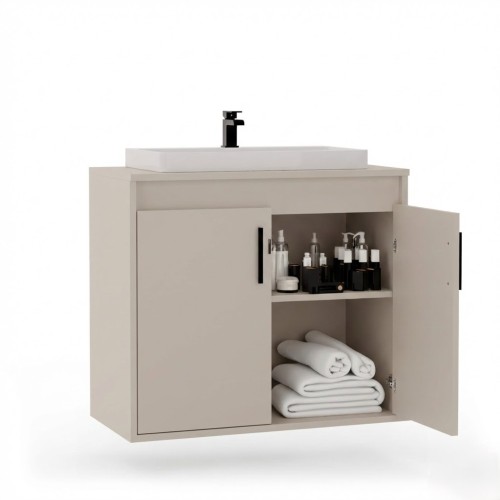 Wisząca łazienkowa szafka pod umywalkę kaszmir