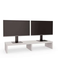 Suport dublu pentru monitor - Alb