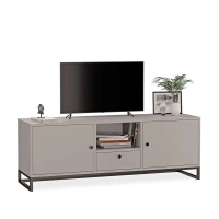 Comodă TV metalică cu sertar gri - colecția Metalove