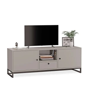 Szafka RTV metalowa z szufladą szare - kolekcja Metalove