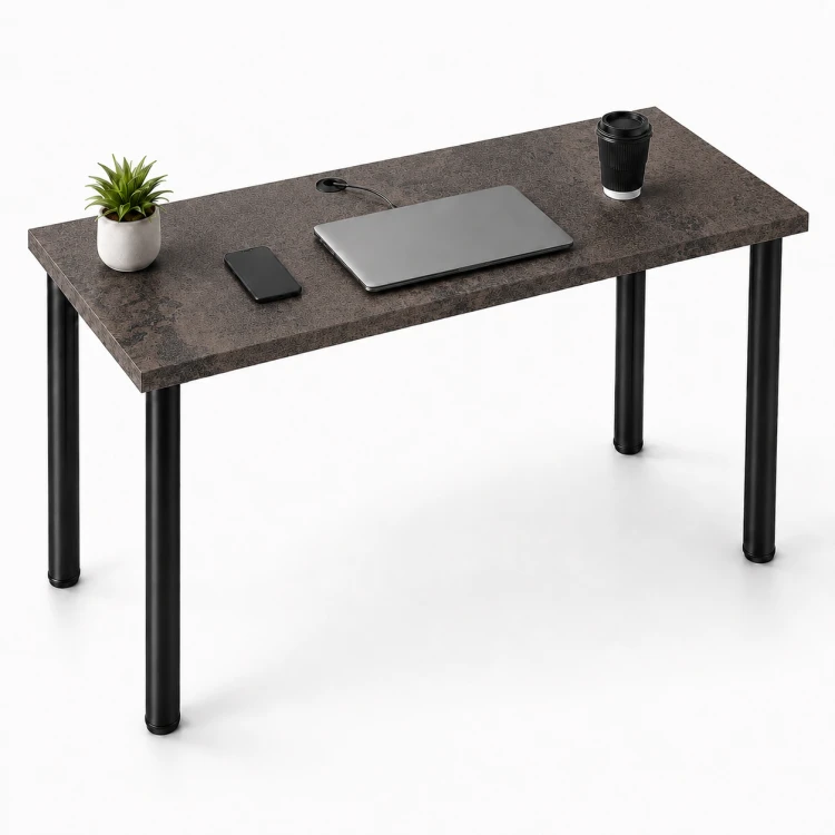 Biurko komputerowe Iron - Beton rdzawy - widok główny