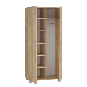 Szafa z drążkiem i sześcioma półkami