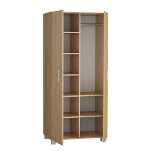 Szafa z drążkiem i siedmioma półkami