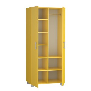 Szafa z drążkiem i siedmioma półkami