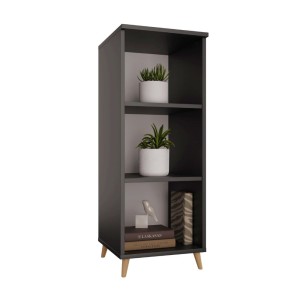 Bibliotecă scandinavă triplă neagră - colecția Scandi