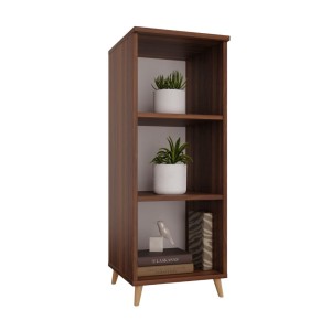 Bibliotecă scandinavă triplă din nuc - Colecția Scandi