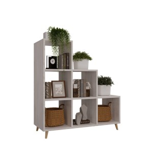 Bibliotecă scandinavă din pin în trepte - colecția Scandi