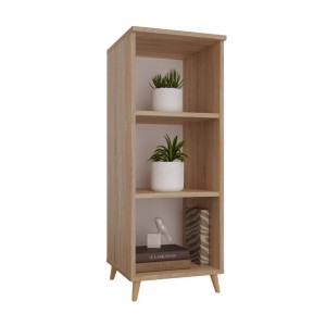 Bibliotecă scandinavă triplu stejar sonoma - colecția Scandi