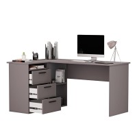 Birou școlar colț Aga - Grafit