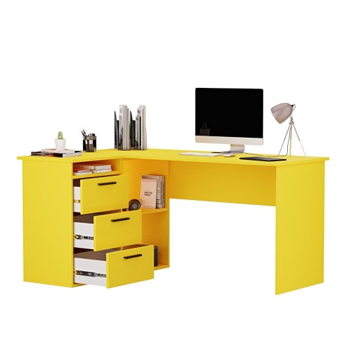 biurko szkolne narożne żółte - aga .jpg