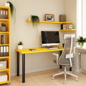 Biurko komputerowe Iron żółte.jpg