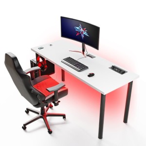 Birou de gaming - Alb