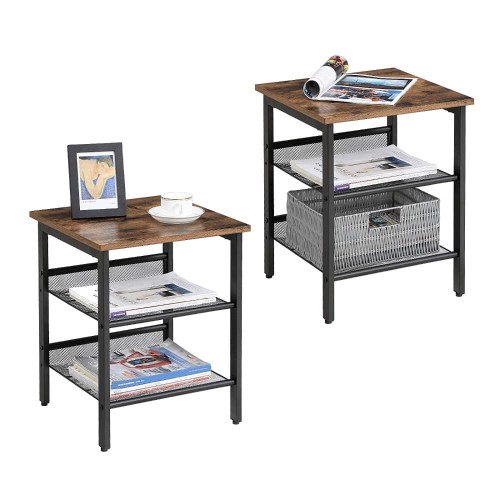 Rustykalny stolik kawowy z półkami.jpg