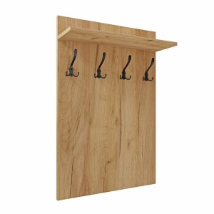 Cuier de perete vertical - Stejar auriu - Pentru haine