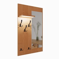 Cuier cu oglindă LED - Olm