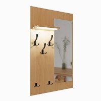 Cuier cu oglindă LED - Buk