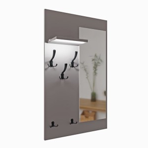 Cuier cu oglindă LED - Grafit