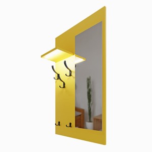 Wieszak z lustrem LED żółty .jpg