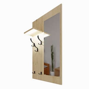 Wieszak z lustrem LED dąb artisan-.jpg