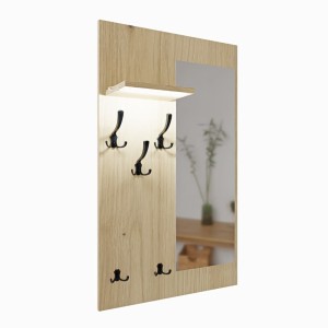Wieszak z lustrem LED dąb artisan-yrke.jpg