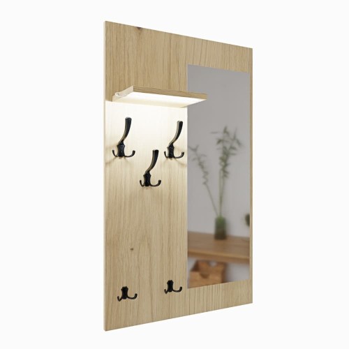 Wieszak z lustrem LED dąb artisan-yrke.jpg