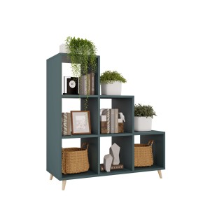 Bibliotecă verde în trepte scandinavă - colecția Scandi