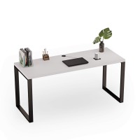 Birou cu picioare metalice - Alb