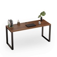 Birou cu picioare metalice - Nuc