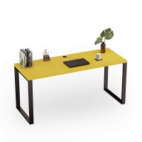 Birou cu picioare metalice - Galben