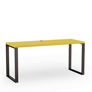Biurko z metalowymi nogami - Żółte (2).jpg