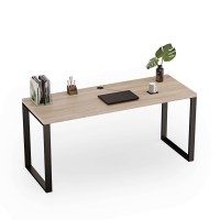 Birou cu picioare metalice - Stejar Sonoma