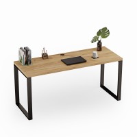 Birou cu picioare metalice - Stejar auriu