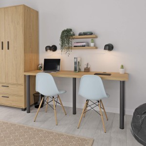 Biurko podwójne Iron Duo - Dąb kamienny (5).jpg