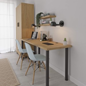 Biurko podwójne Iron Duo - Dąb kamienny (6).jpg