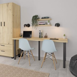 Biurko podwójne Iron Duo - Dąb artisan (5).jpg