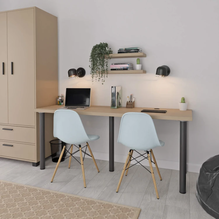 Biurko podwójne Iron Duo - Cappuccino (5).jpg