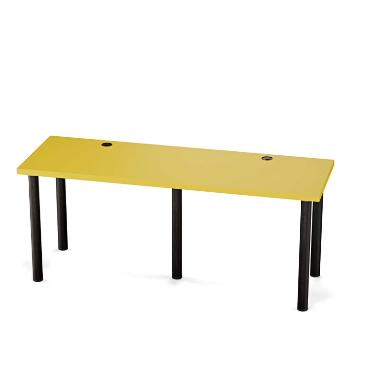 Biurko podwójne Iron Duo - Żółte (4).jpg