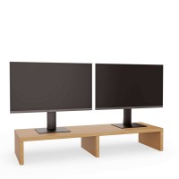 Suport dublu pentru monitor - lemn de fag