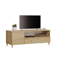 Comodă TV din lemn de stejar - Colecția Scandi